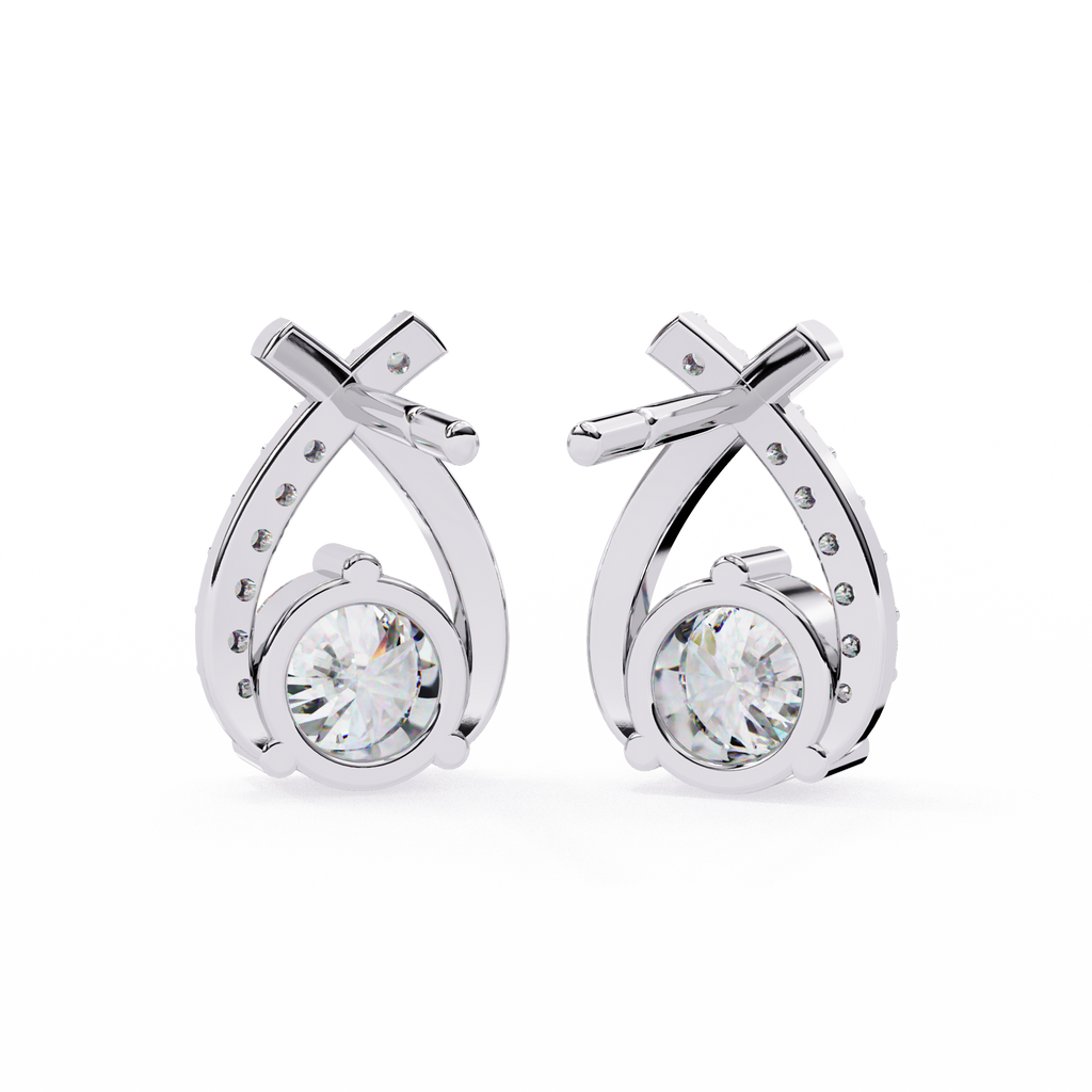 Sparkle with Elegance: CZ and Sterling Silver Drop Earrings Jewelry By Azuni & Company