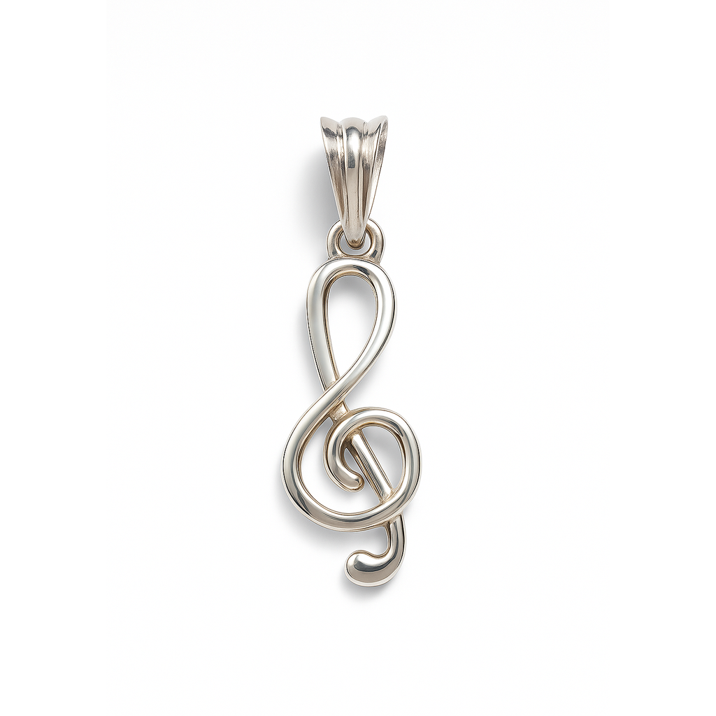 Eterna 925 Sterling Silver Treble Clef Pendant