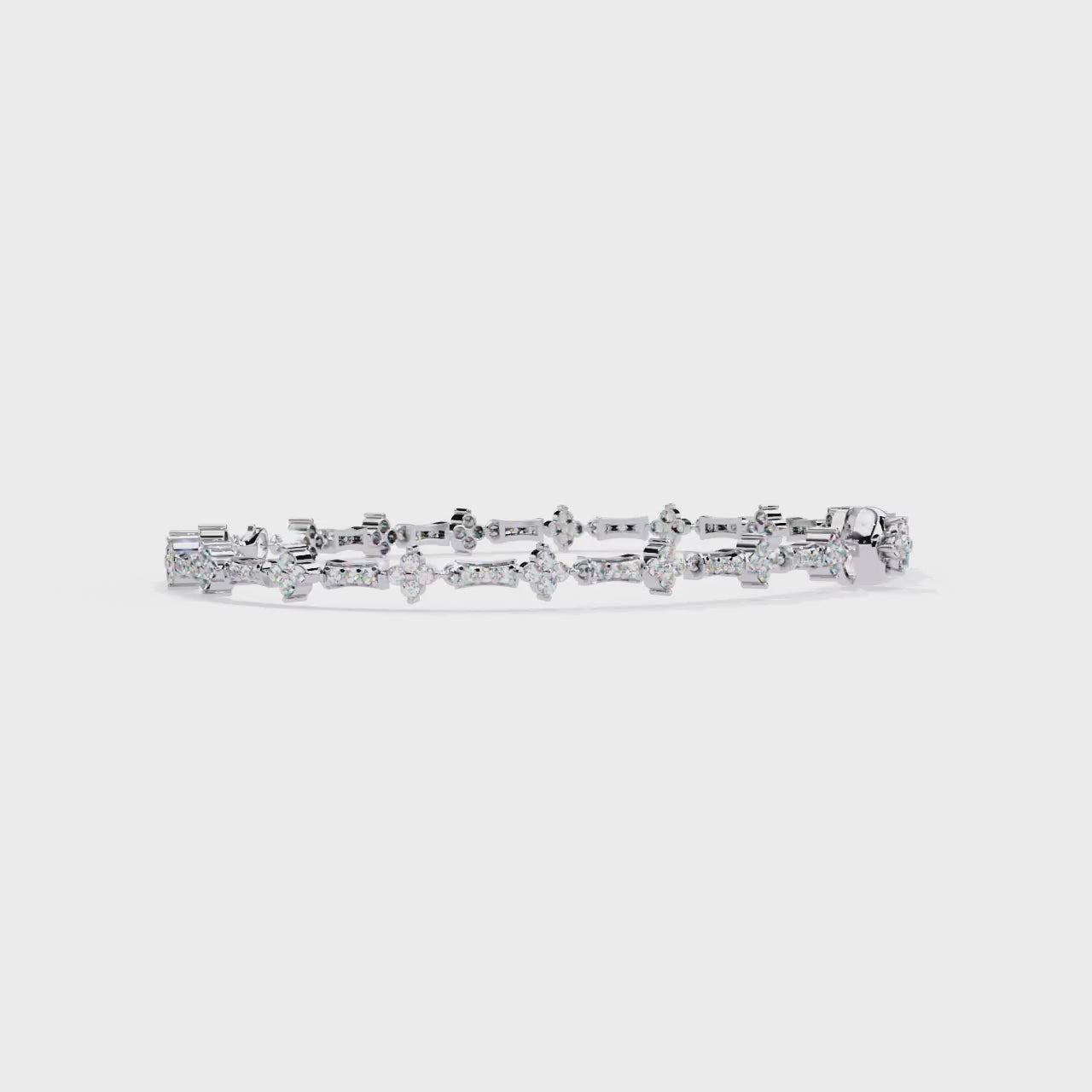 Eterna Luxe Sterling Silver Diamond-Cut Bracelet | Elegant Designer Women’s Jewelry