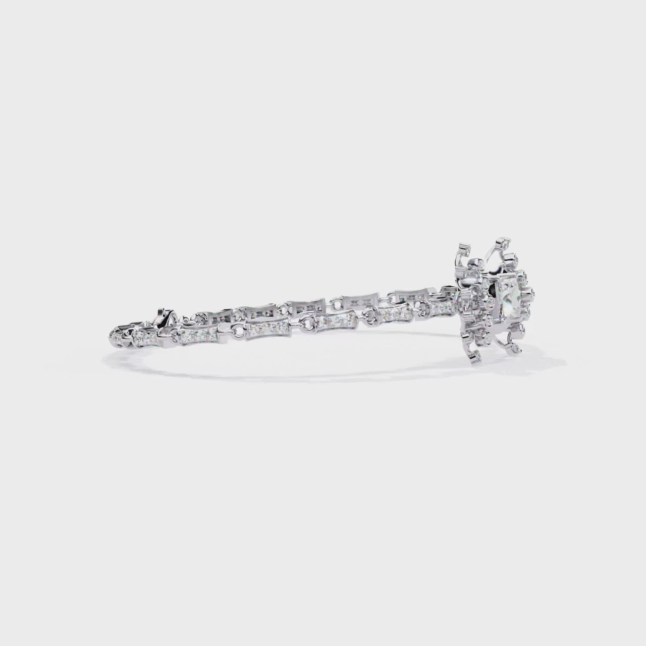 Eterna Luxe Sterling Silver Diamond-Cut Bracelet