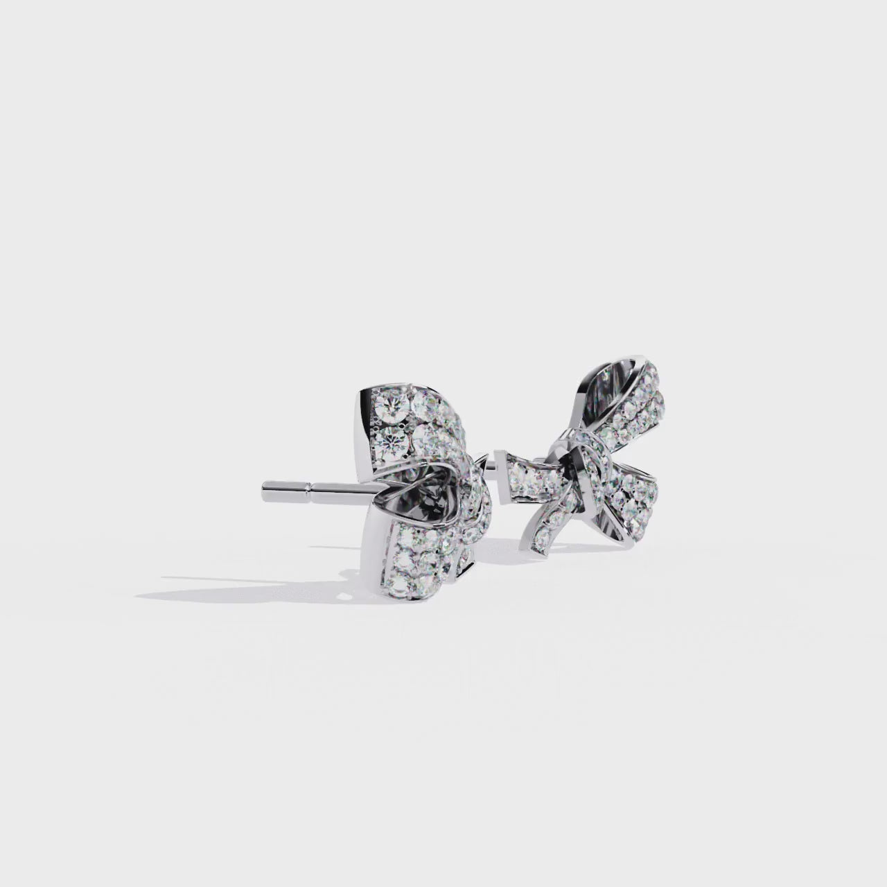 Dazzling Bowtie Stud Earrings – Sterling Silver & CZ Diamond Look Jewelry By Azuni & Company