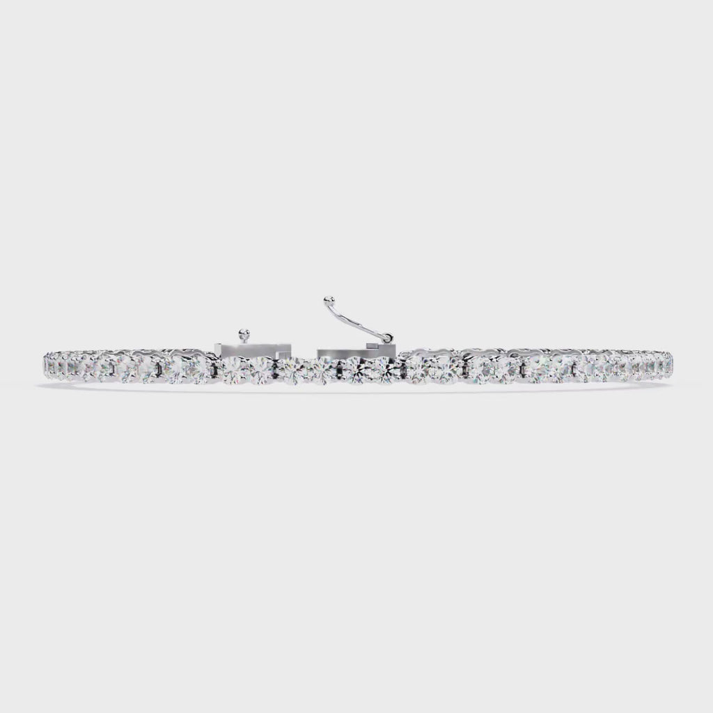Brilliant Round-Cut CZ Tennis Bracelet - 925 Sterling Silver Jewelry By Azuni & Company