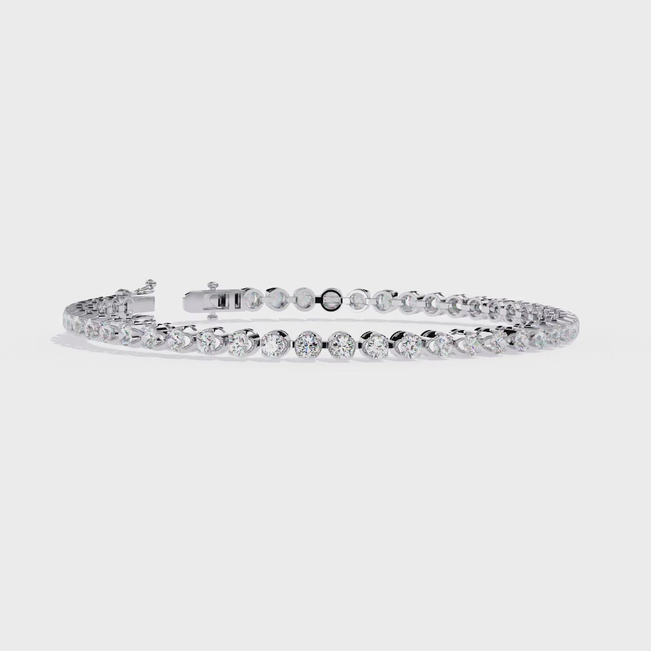 Dazzling Classic Cubic Zirconia Tennis Bracelet in 925 Sterling Silver Jewelry By Azuni & Company