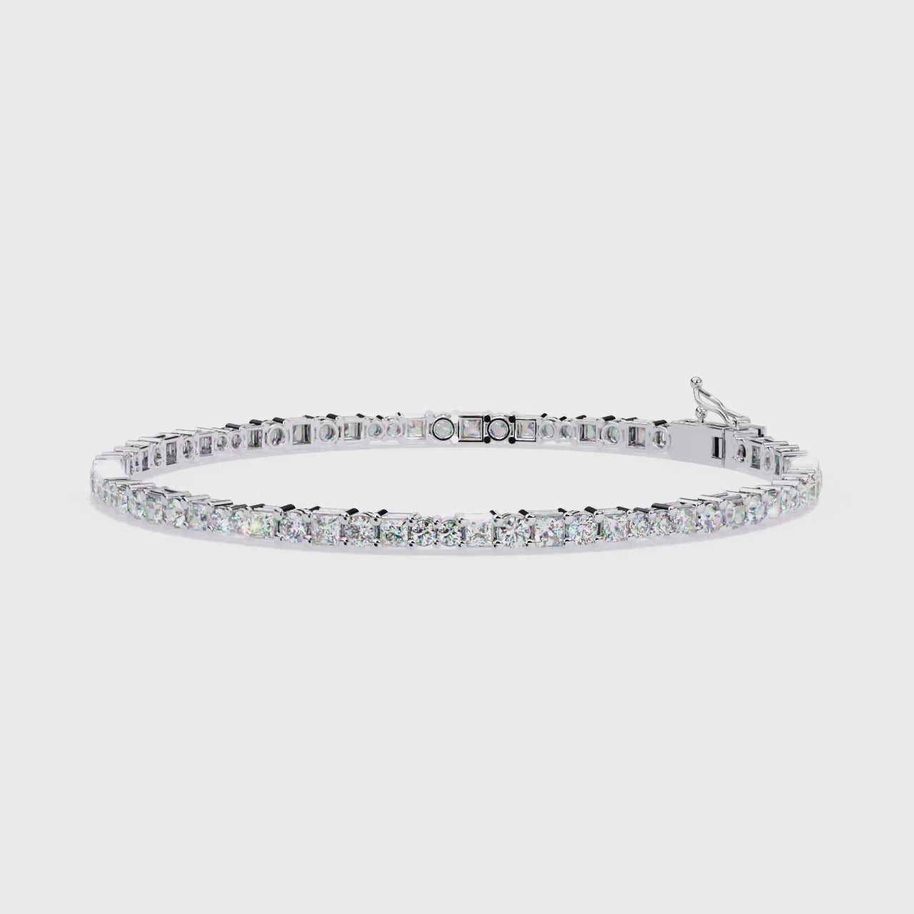 Emerald-Cut CZ Tennis Bracelet in Sterling Silver Jewelry By Azuni & Company