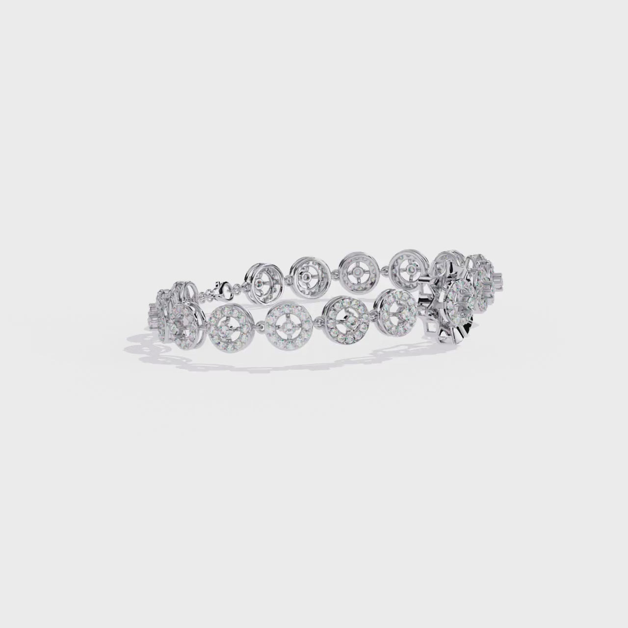 The 'Starlight Radiance' Sterling Silver & CZ Cluster Bracelet For Womens Jewelry By Azuni & Company