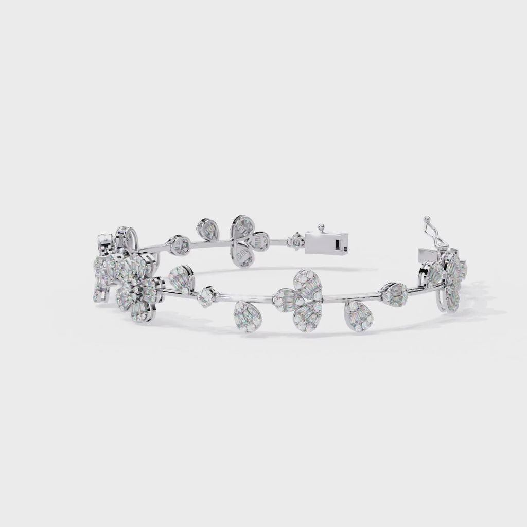 Enchanting Bloom Diamond Look Bracelet Jewelry By Azuni & Company